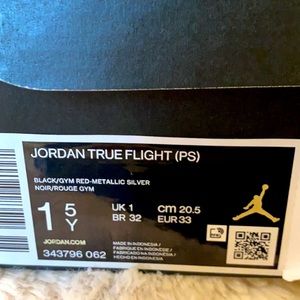 ‼️Jordan True Flight (PS) Black/Red/Silver‼️